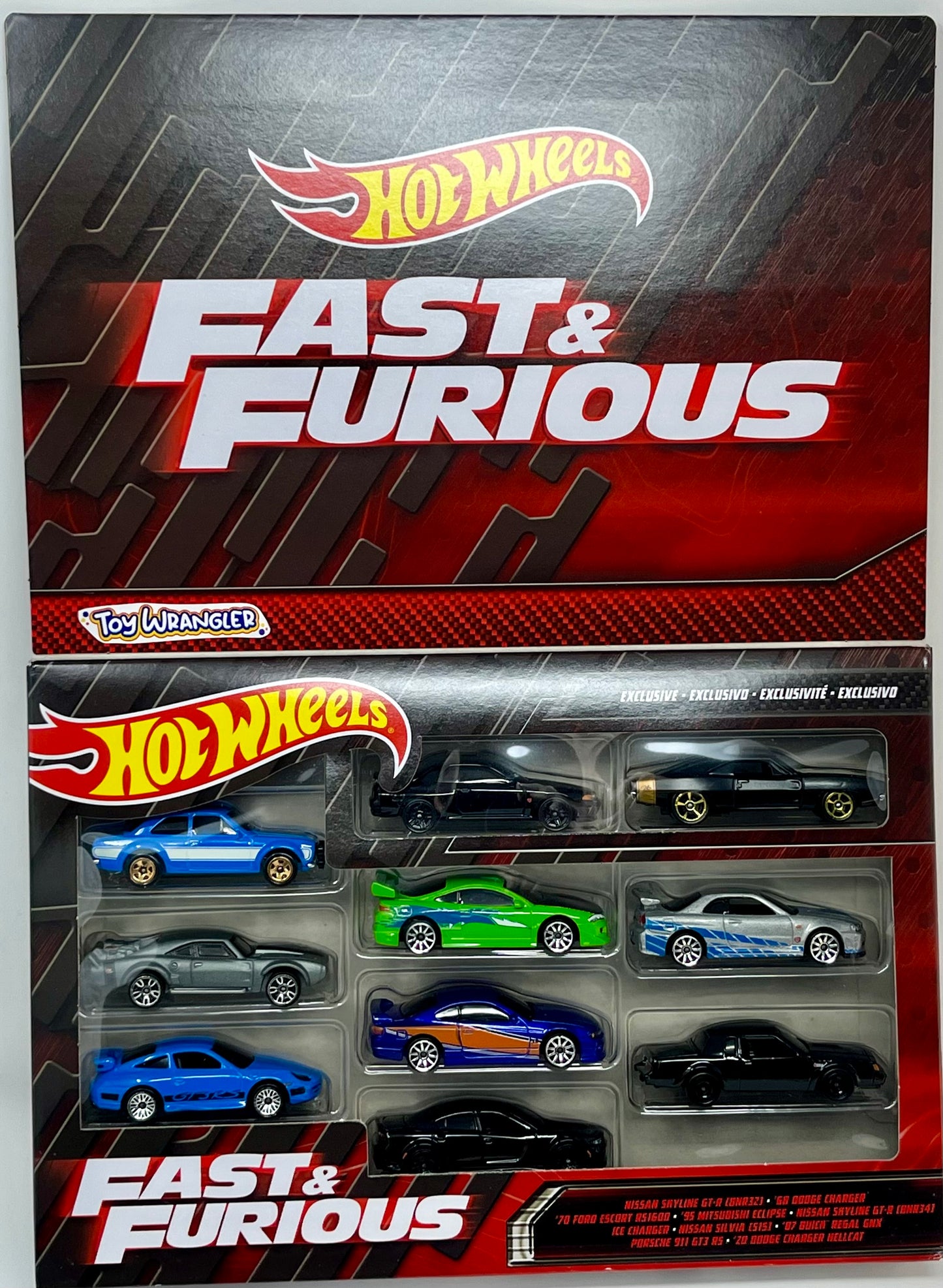Hot Wheels Fast & Furious--8 Car Pack with 2 Exclusive Car total 10 Cars