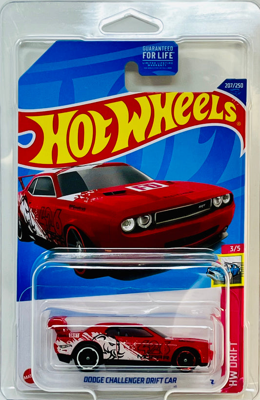 Hot Wheels Dodge Challenger Drift Car (RED) Drift with Protector