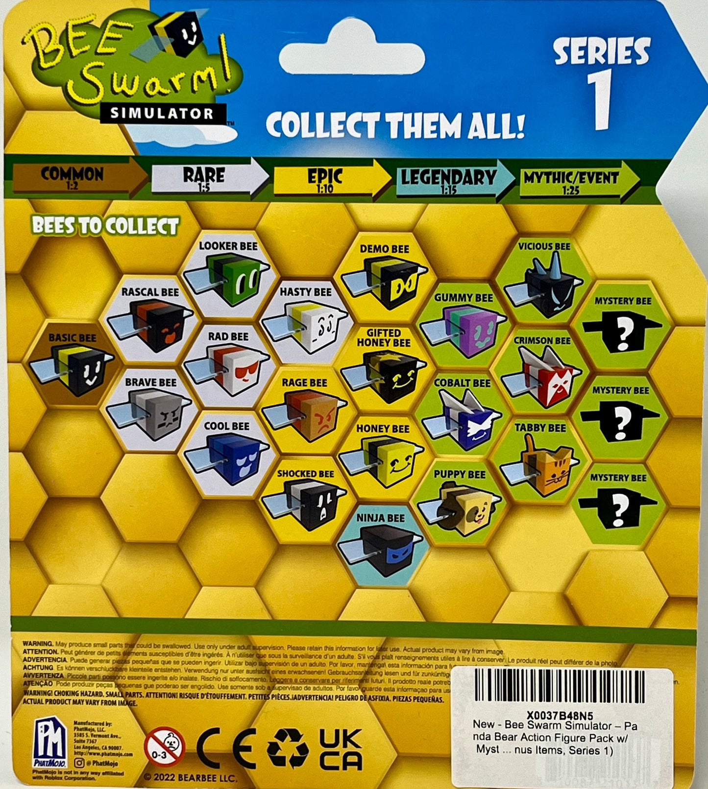 Bee Swarm Simulator Panda Bear Figure & Mystery Honeycomb Series 1 by Roblox