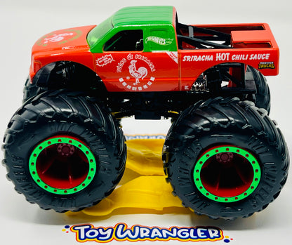 Hot Wheels Monster Truck Sriracha Hot Sauce w/Crash & Connect Car