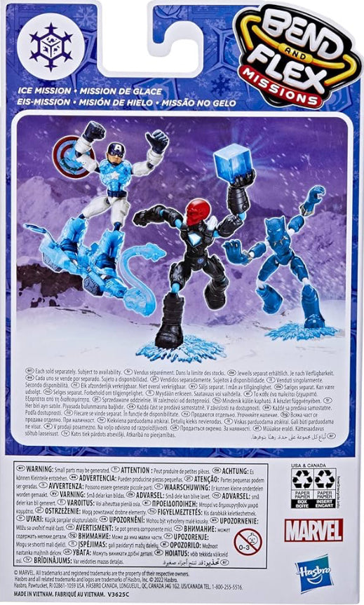 Avengers Marvel Bend and Flex Missions Red Skull Ice Mission Action Figure, 6-Inch-Scale Bendable Toy, Toys for Kids Ages 4 and Up