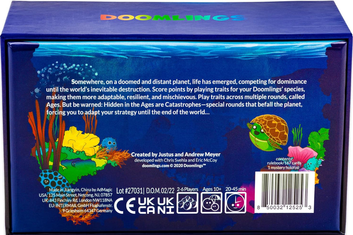 Doomlings Classic Card Game (Base Game) Fun Family Card Game for Adults Teens & Kids for Game Night & Travel Game | 2-6 Players, Ages 10+