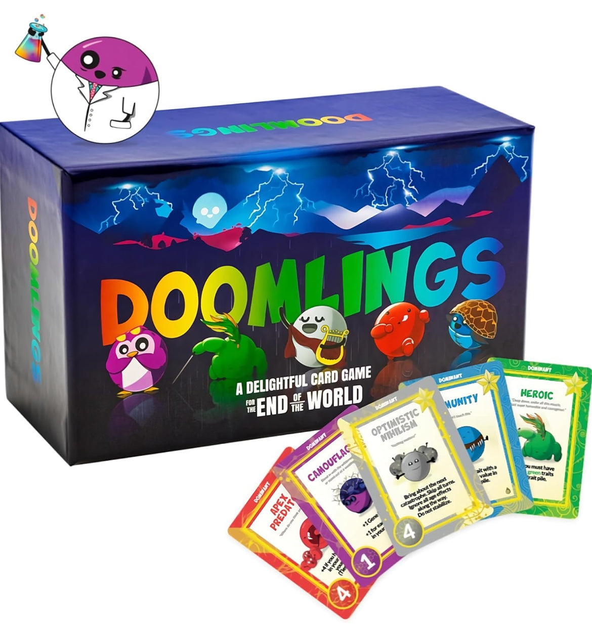 Doomlings Classic Card Game (Base Game) Fun Family Card Game for Adults Teens & Kids for Game Night & Travel Game | 2-6 Players, Ages 10+