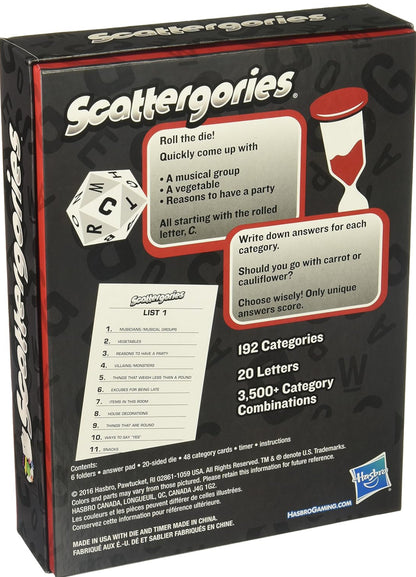 Hasbro Gaming Scattergories Board Game