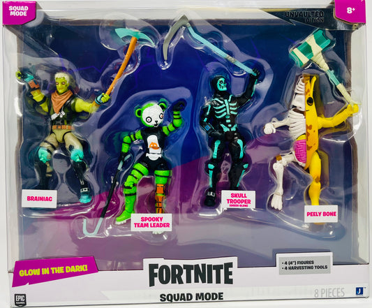 Fortnite Squad Mode Unvaulted Edition Brainiac Skull Peely Bone Action Figure