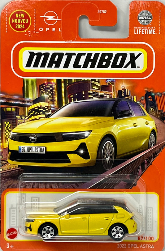 2024 Matchbox 2022 Opel Astra #87 Yellow 87/100