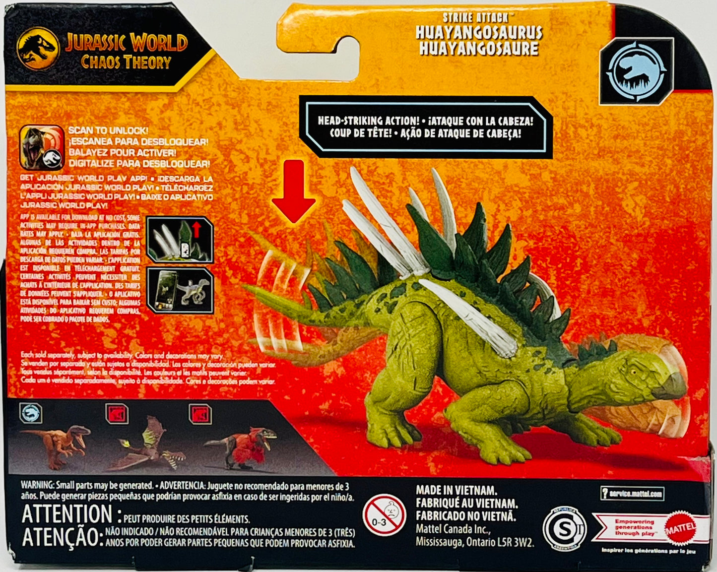 Jurassic World Chaos Theory Strike Attack Huayangosaurus Figure