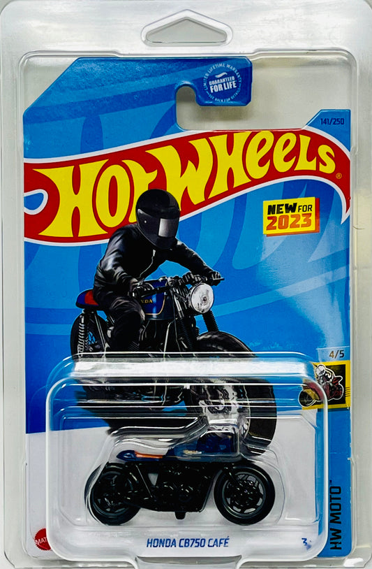 Hot Wheels Honda CB750 Cafe Blue seat with Protector