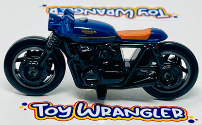 Hot Wheels Honda CB750 Cafe Blue seat with Protector