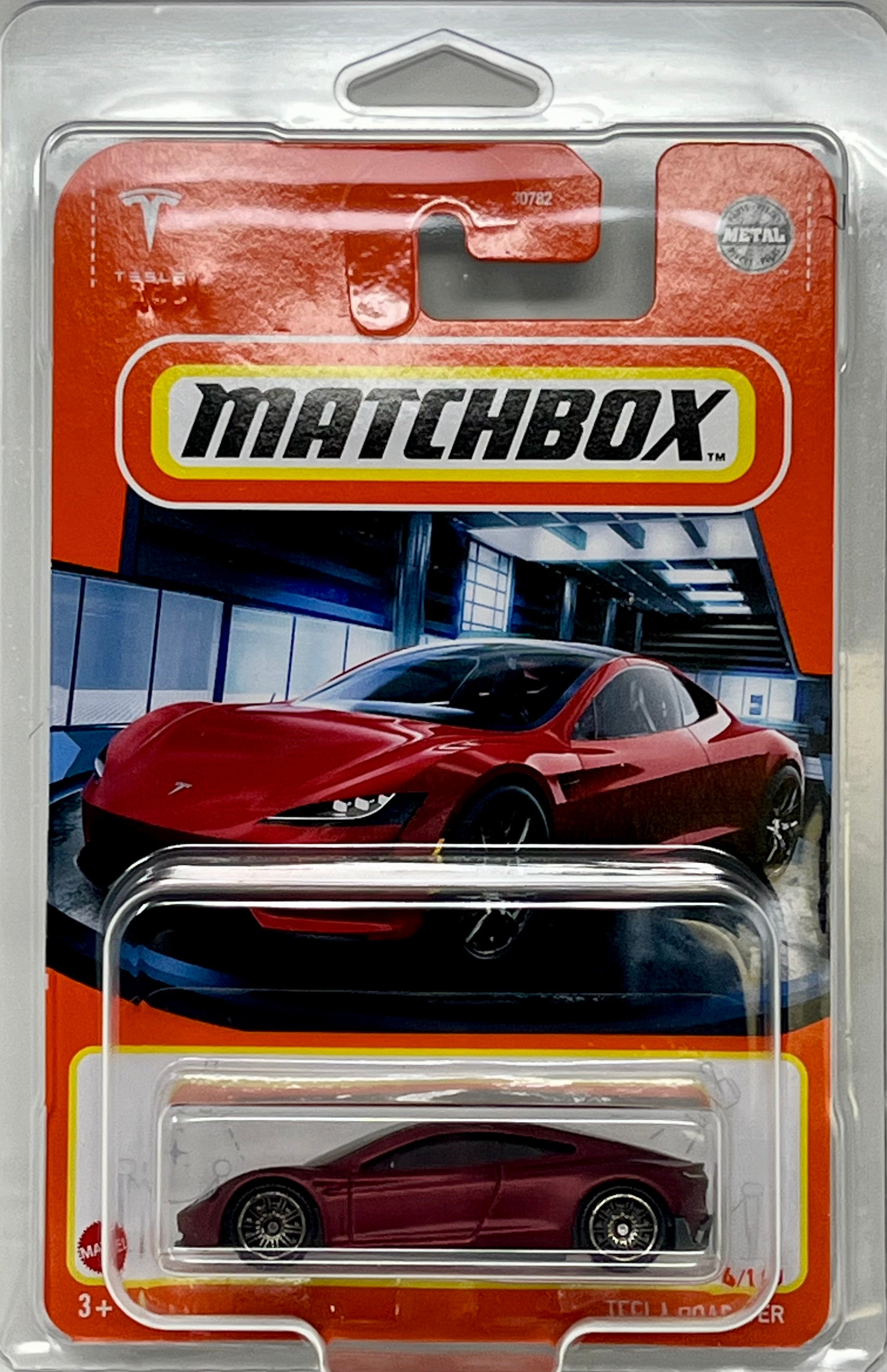 Matchbox Tesla Roadster 4/100 (Red) With Protector – Toy Wrangler