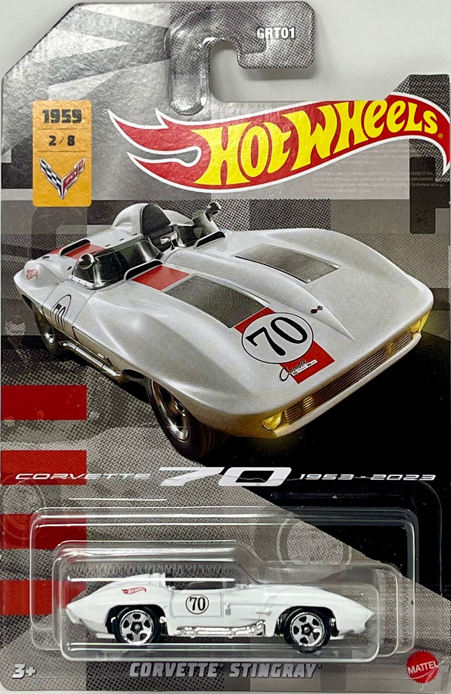 Hot Wheels HW Corvette 70th Series 2/8 White Corvette Stingray
