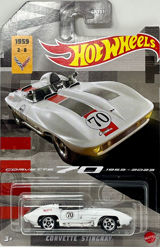 Hot Wheels HW Corvette 70th Series 2/8 White Corvette Stingray