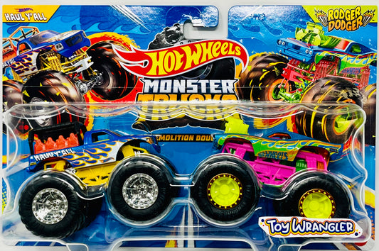 Hot Wheels Monster Trucks Demolition Doubles Haul Y'all vs Rodger Dodger