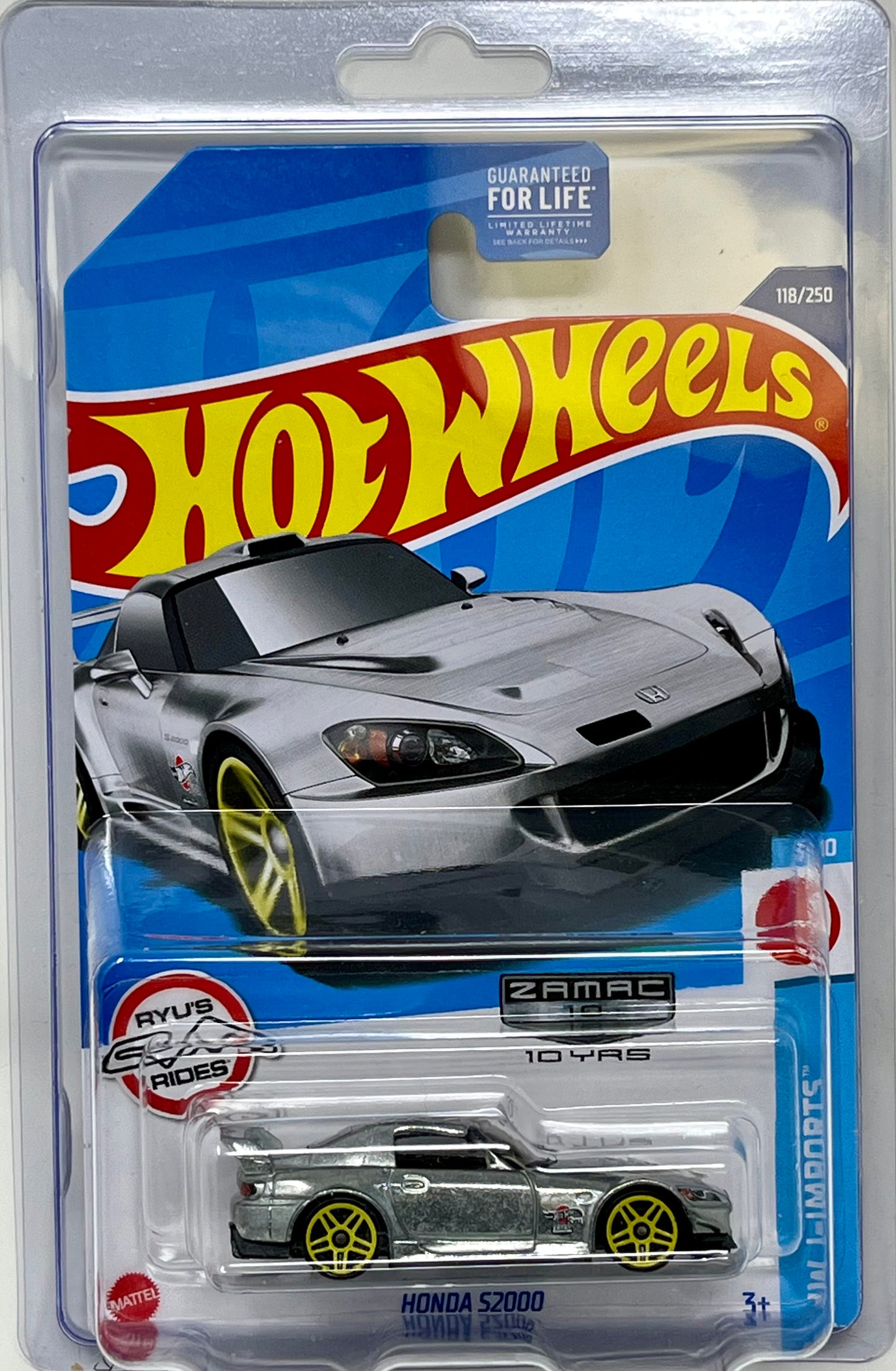 Hot Wheels Honda S2000 Zamac Ryu's Rides J-Imports with Protector