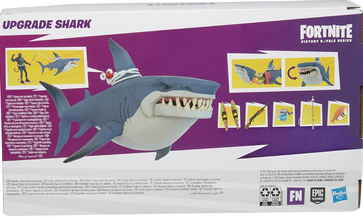FORTNITE Hasbro Victory Royale Series Upgrade Shark Collectible Action Figure with Accessories - Ages 8 and Up, 6-inch