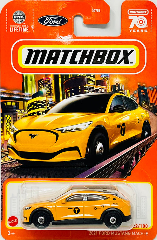 Matchbox 2021 Ford Mustang Mach E Orange