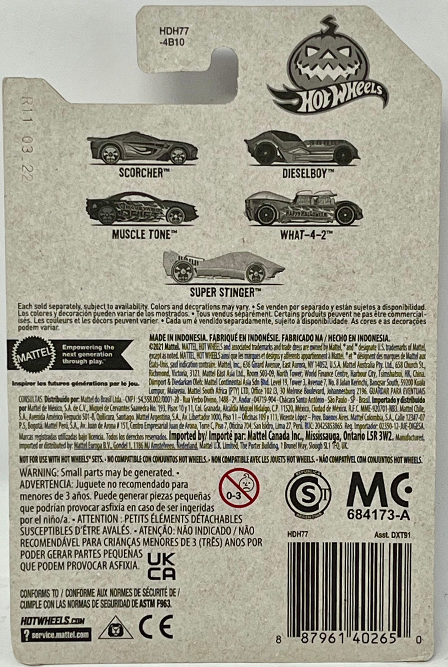 Hot Wheels Halloween 2022 What-4-2 Die Cast Car