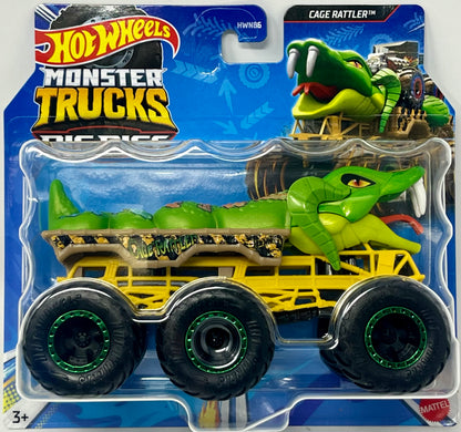 Hot Wheels Monster Trucks Big Rigs Cage Rattler Tow Truck 1:64 Scale Diecast