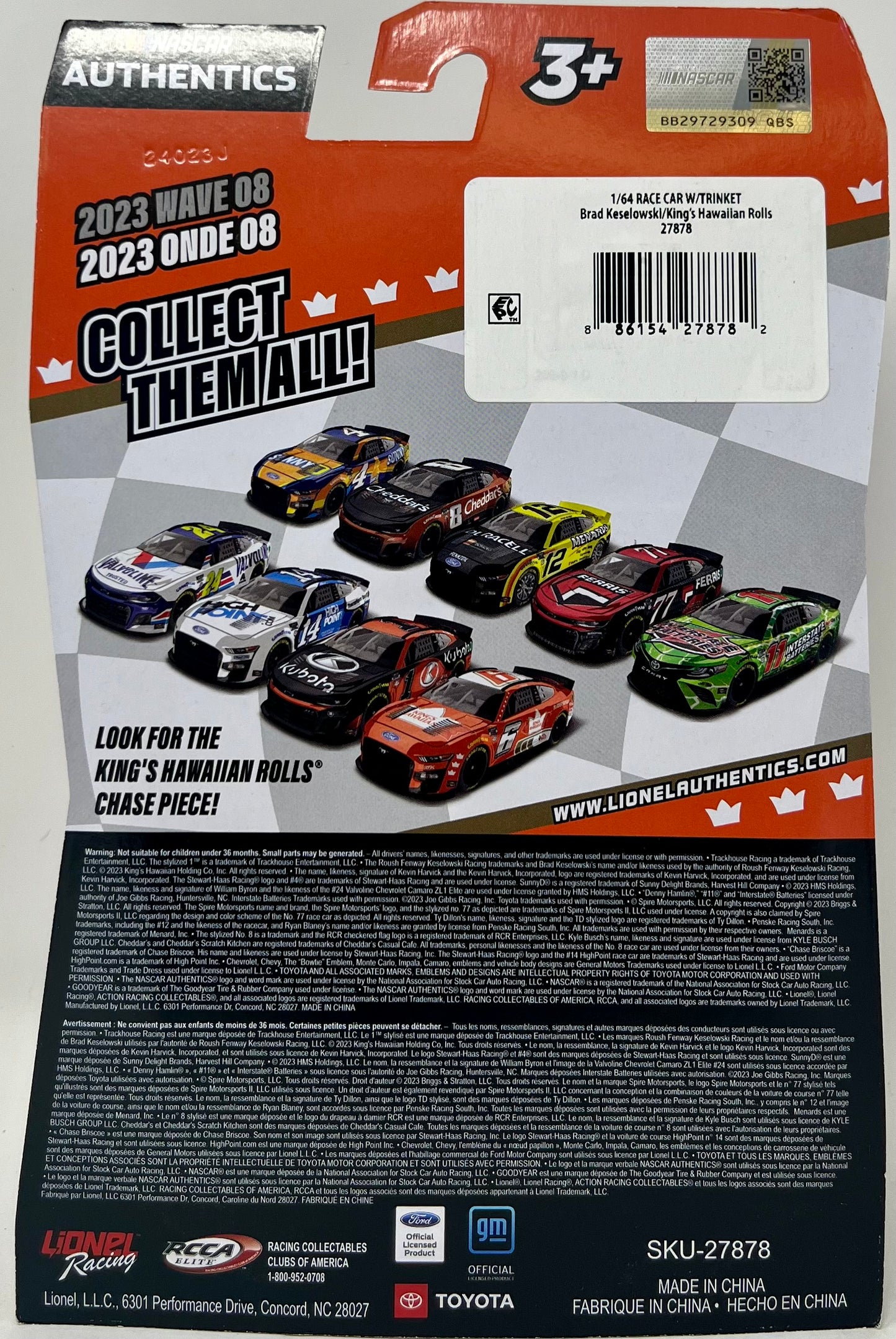 2023 Brad Keselowski #6 King's Hawaiian 1:64 Lionel Wave 8 Liquid Color Chase