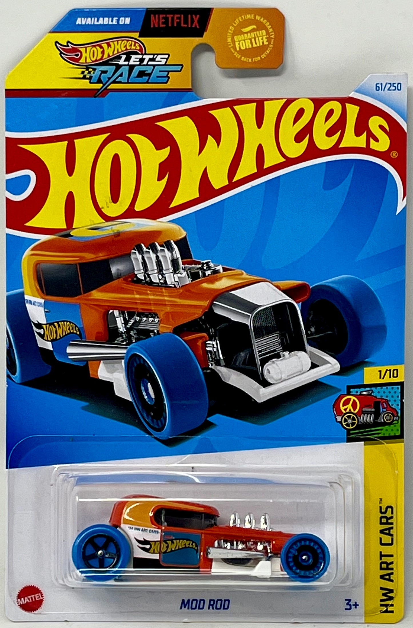 2024 Hot Wheels Mod Rod  Orange Art Cars 1/10 Netflix Series 61/250