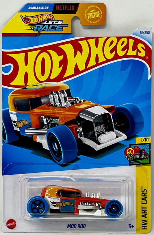 2024 Hot Wheels Mod Rod  Orange Art Cars 1/10 Netflix Series 61/250