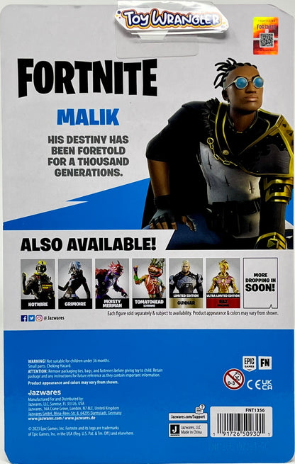 Fortnite Series 25 Malik 4 Inch Figure with Crystal Wings Wrap