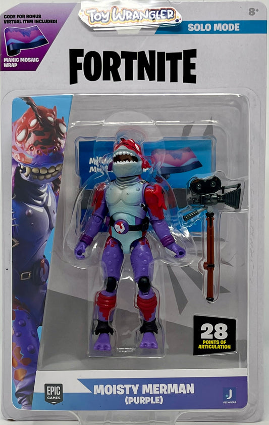 Fortnite Series 25 Moisty Merman 4” Figure w/Manic Mosaic Wrap