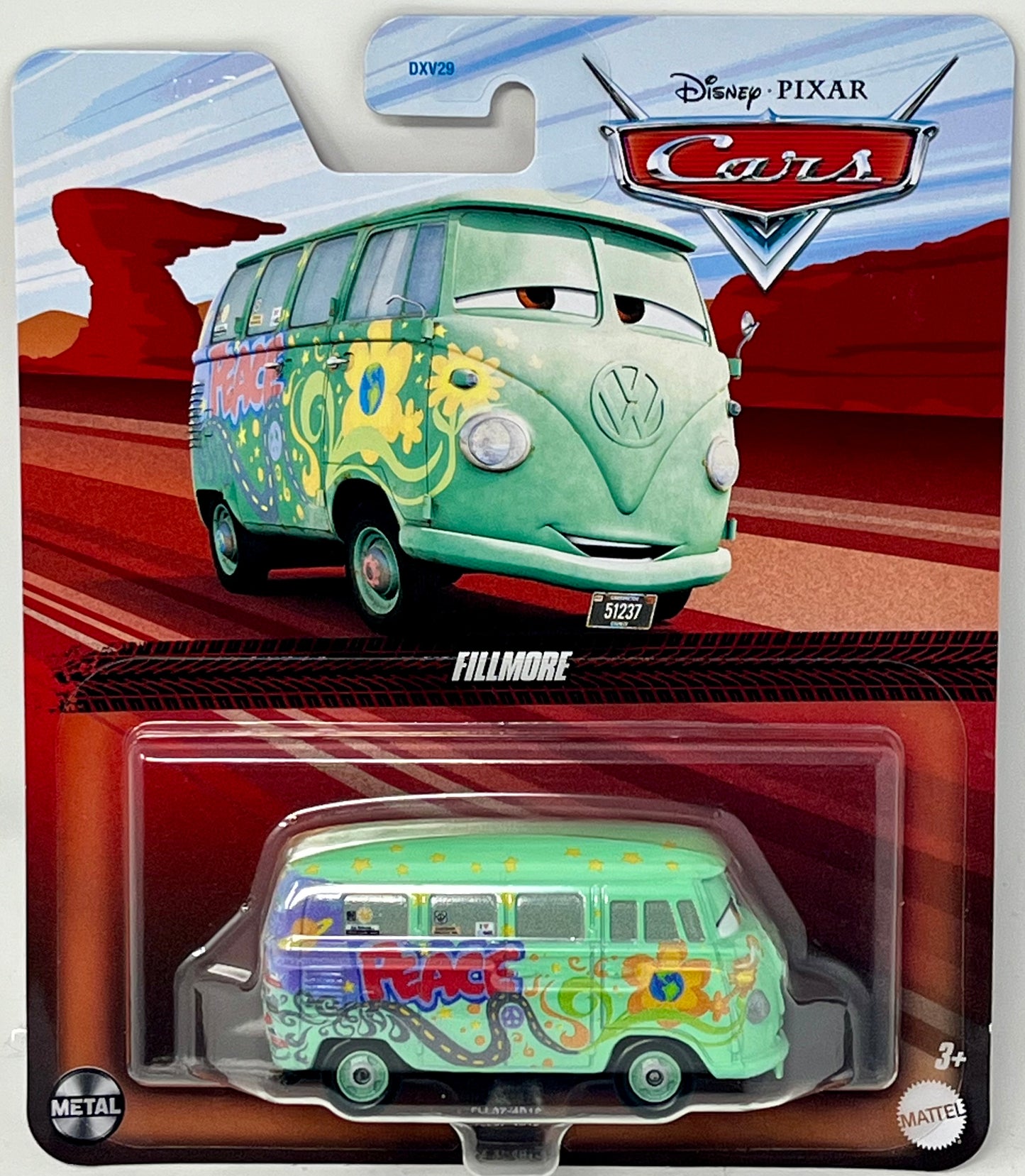 Disney Cars Toys Die-cast Fillmore With New Expression Vehicle