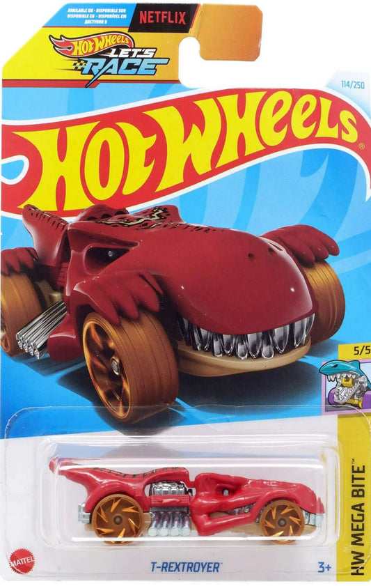 Hot Wheels HW Mega Bite T-Rextroyer Red Diecast Car