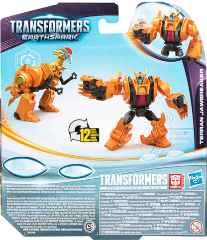 Transformers EarthSpark Terran Jawbreaker Warrior Class Figure 12.5 cm Robot Toy for Kids Age 6+