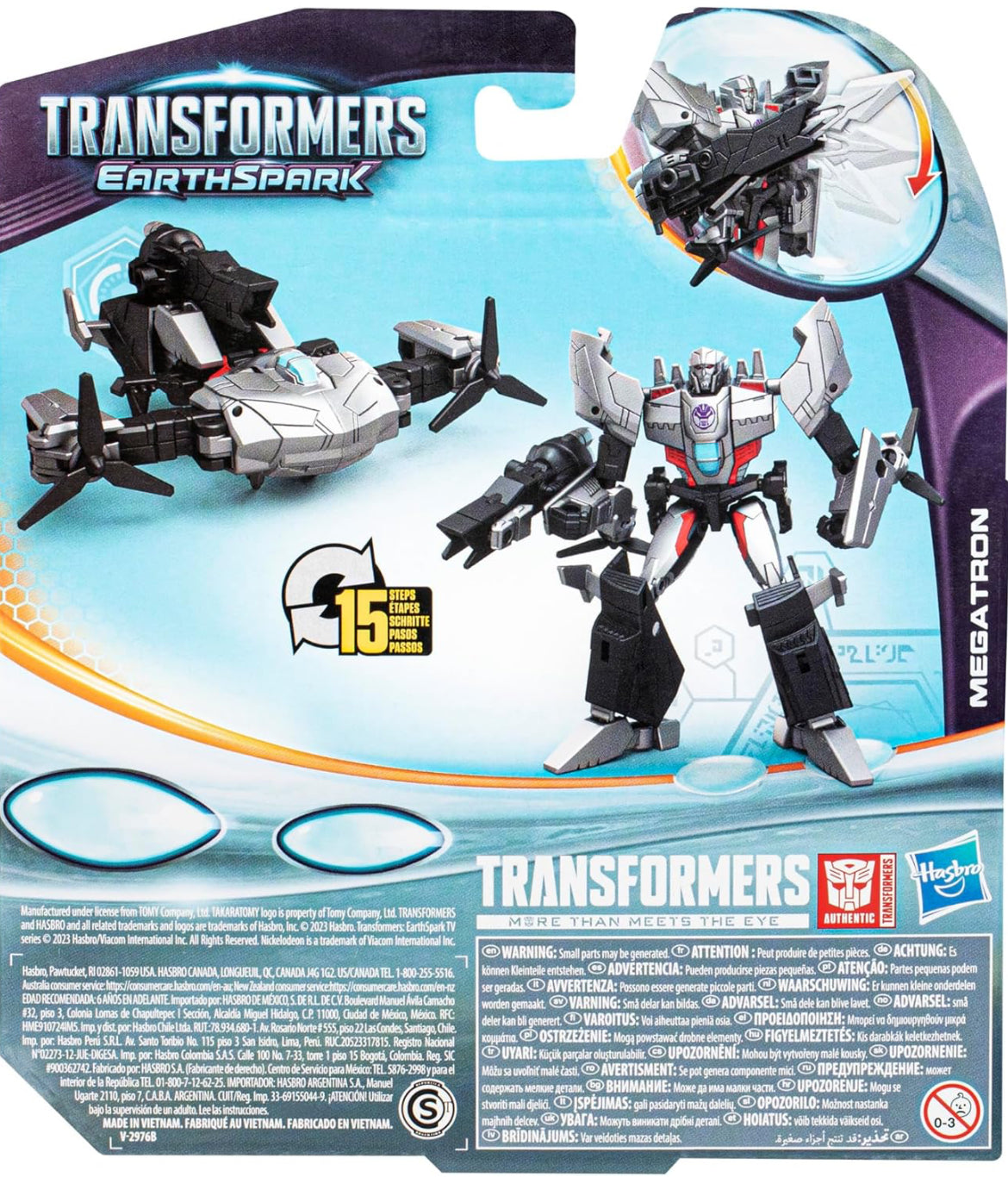 Transformers EarthSpark Megatron Warrior Class 12.5 cm Action Figure Robot Toy for Kids Age 6+