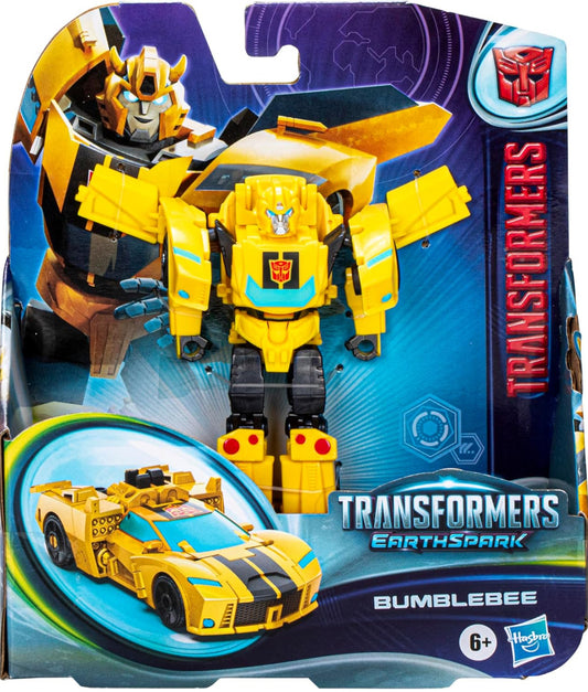 Transformers EarthSpark Warrior Class Bumblebee 5-Inch Robot Action Figure, Converts in 19 Steps, Interactive Toys for Boys and Girls Ages 6 and Up