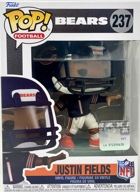 Funko Justin Fields (Chicago Bears) NFL Pop! Series 11 With Protector
