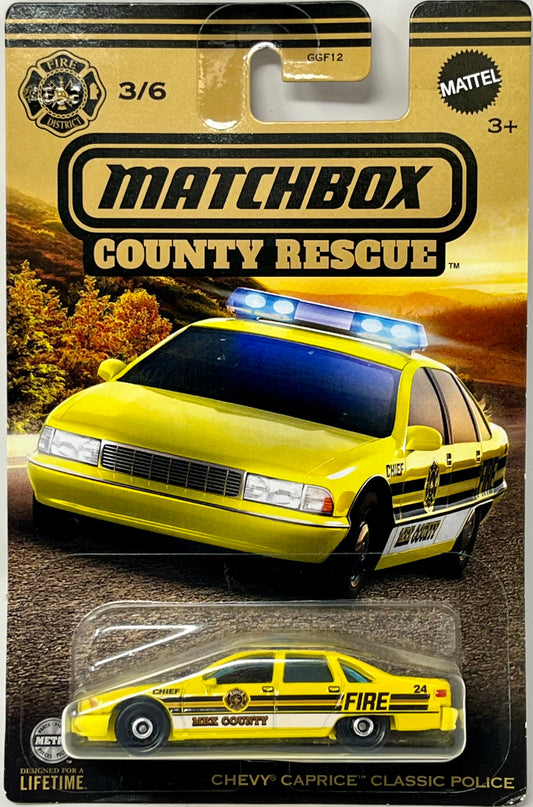 Matchbox County Rescue Chevy Caprice Classic Police