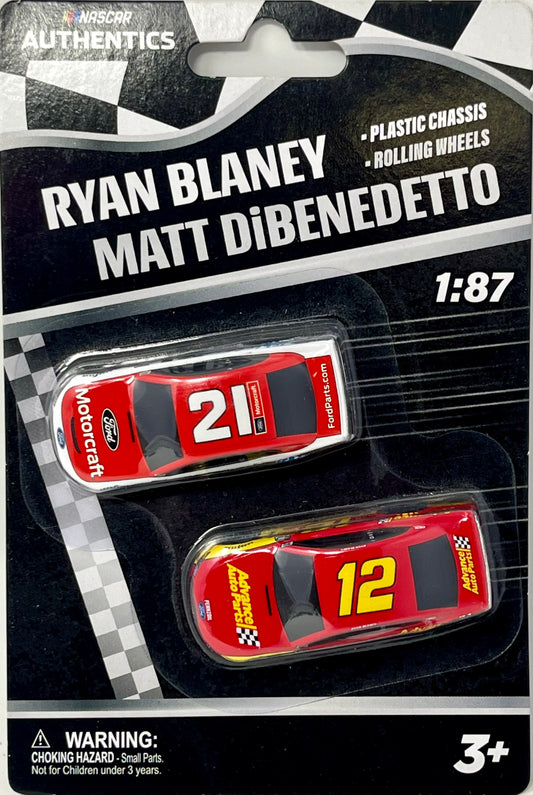 NASCAR Authentics Ryan Blaney and Matt Dibenedetto 1:87