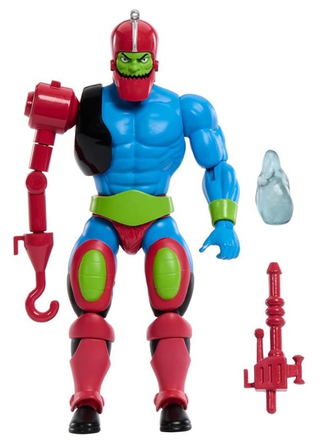 Masters of the Universe Origins Action Figure Trap Jaw Collectible, 5.5 Inch Motu Popular Villain Toy with 16 Posable Joints & Accessories