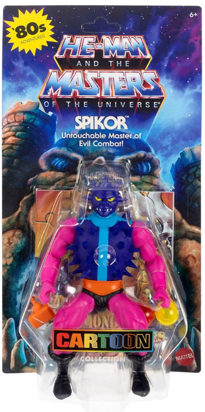 Masters of the Universe Origins Toy, Spikor Cartoon Collection Action Figure, 5.5-inch MOTU Villain, 16 Joints, Claw Hand & Game Pieces