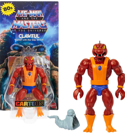 Masters of the Universe Origins Toy, Clawful Cartoon Collection Action Figure, 5.5-inch MOTU Villain, 16 Articulations, Horn of Evil & Mini-Comic