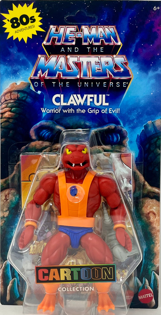 Masters of the Universe Origins Toy, Clawful Cartoon Collection Action Figure, 5.5-inch MOTU Villain, 16 Articulations, Horn of Evil & Mini-Comic