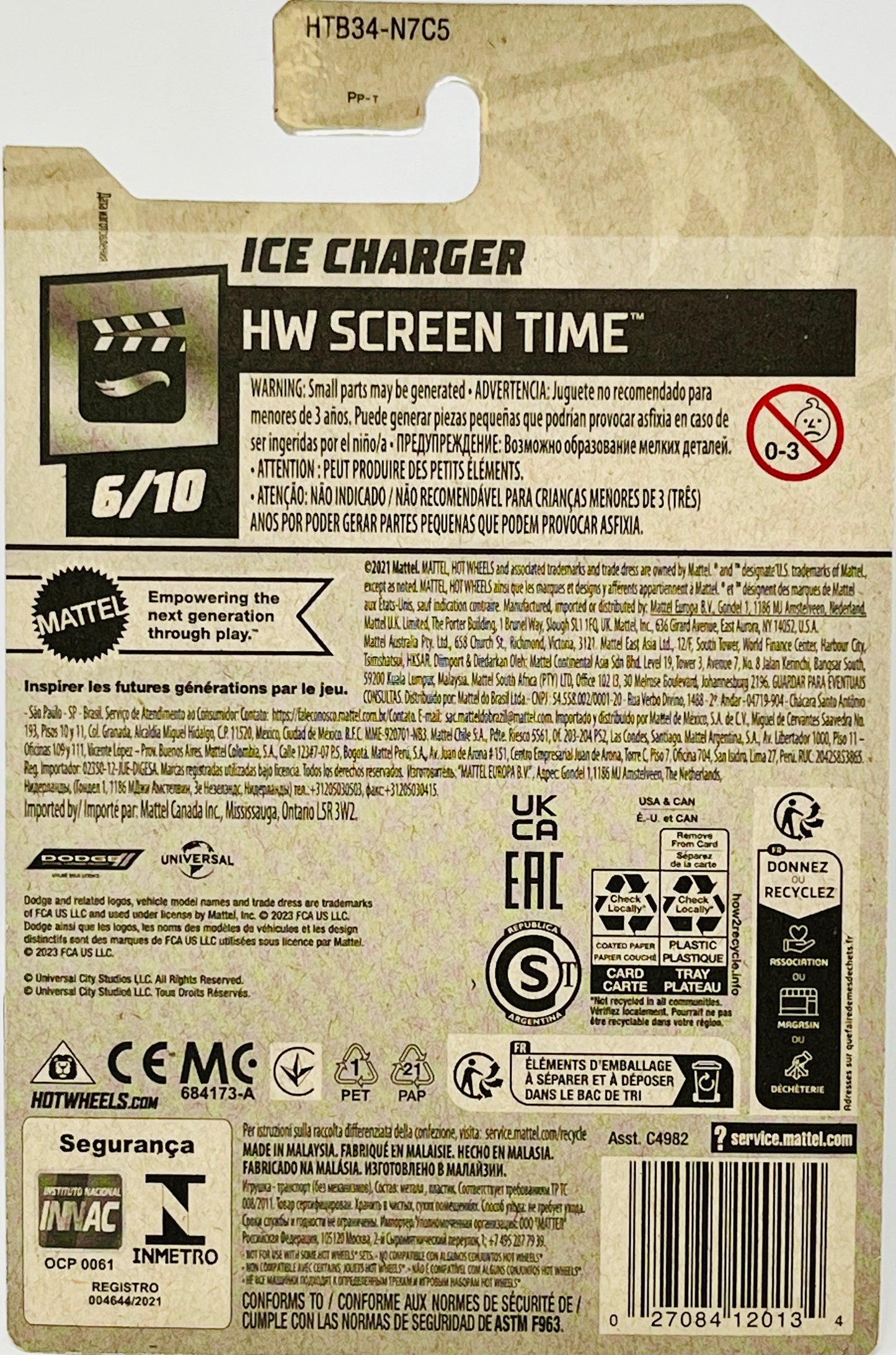 2024 Hot Wheels Mainline Ice Charger The Fate Of The Furious
