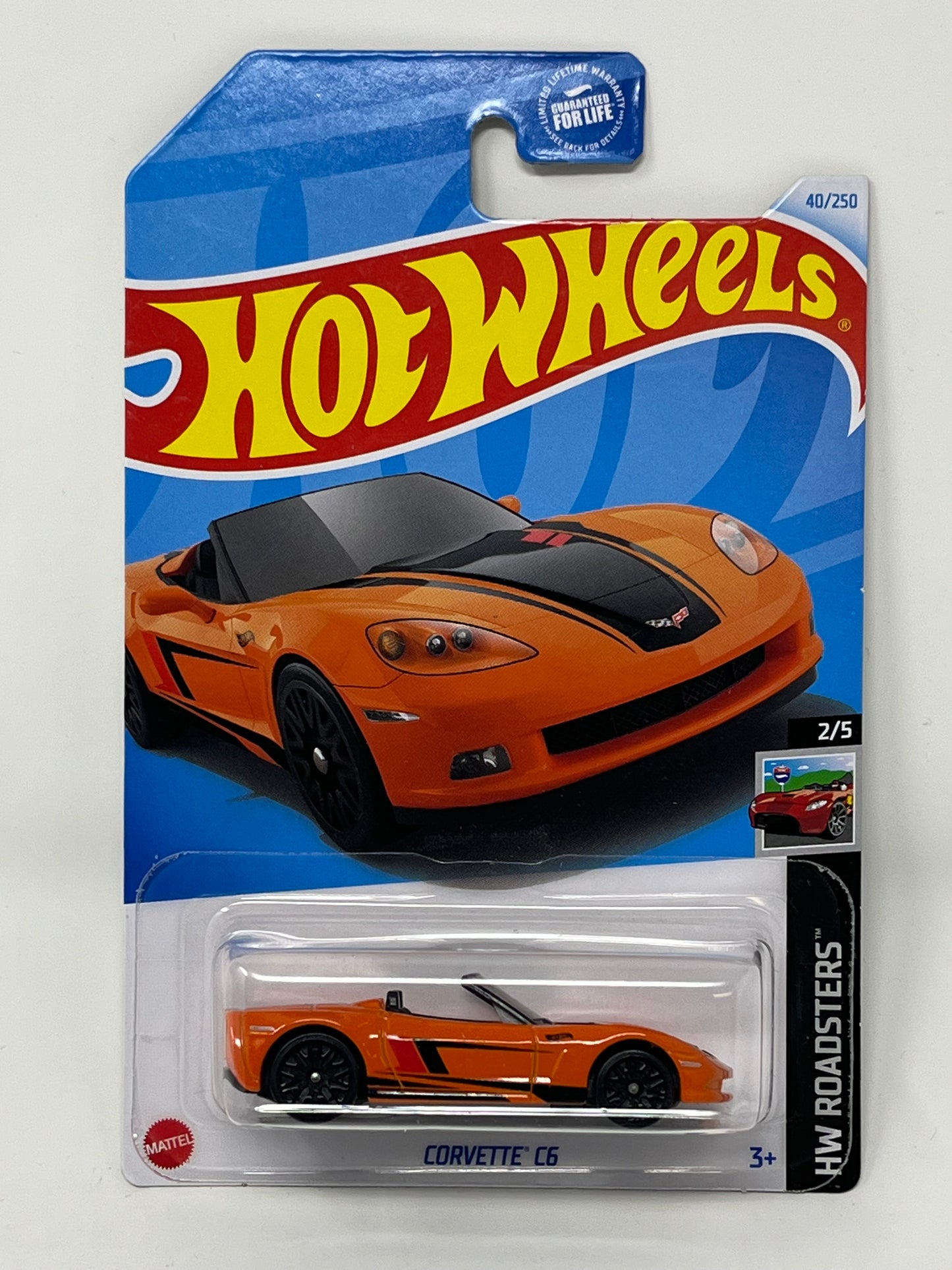 Hot Wheels Corvette C6 40/250 Orange Black Convertible With Protector