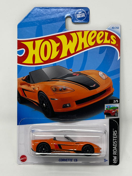 Hot Wheels Corvette C6 40/250 Orange Black Convertible With Protector