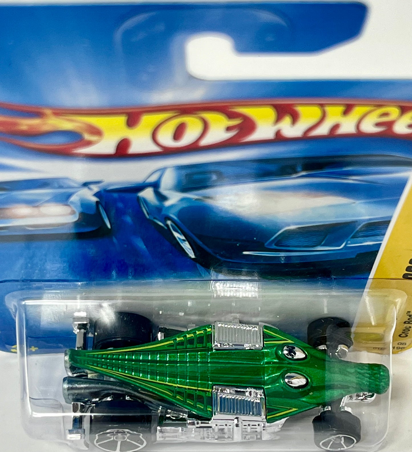 Hot Wheels CROC ROD Faster Than Ever {FTE} wheels, Crocodile Hot Rod Collector Green #18 1/64 2008