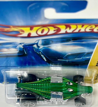 Hot Wheels CROC ROD Faster Than Ever {FTE} wheels, Crocodile Hot Rod Collector Green #18 1/64 2008