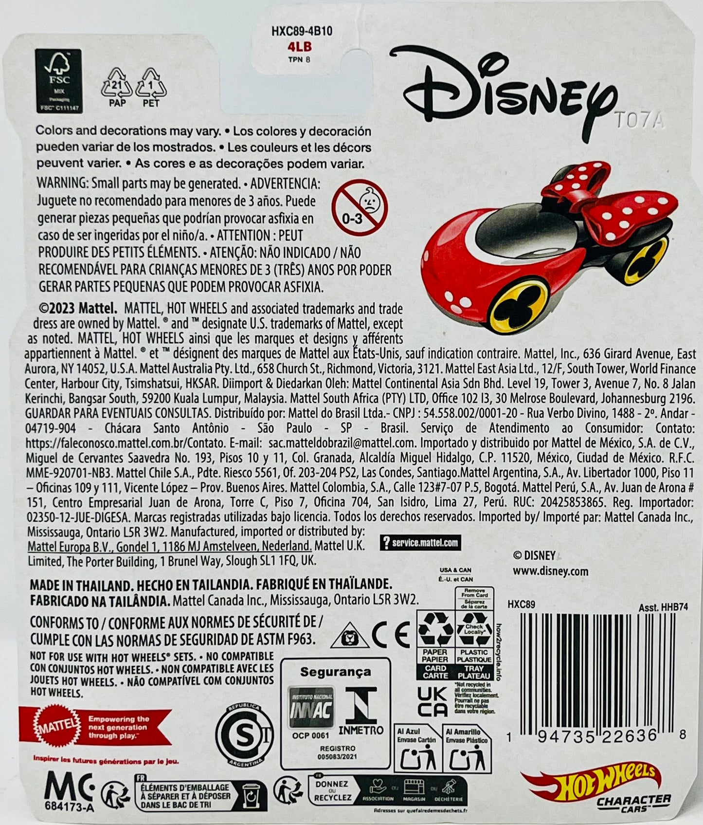 Hot Wheels Licensed Character Car, Gift for Kids 3 Years & up & Collectors, 0.16 lb