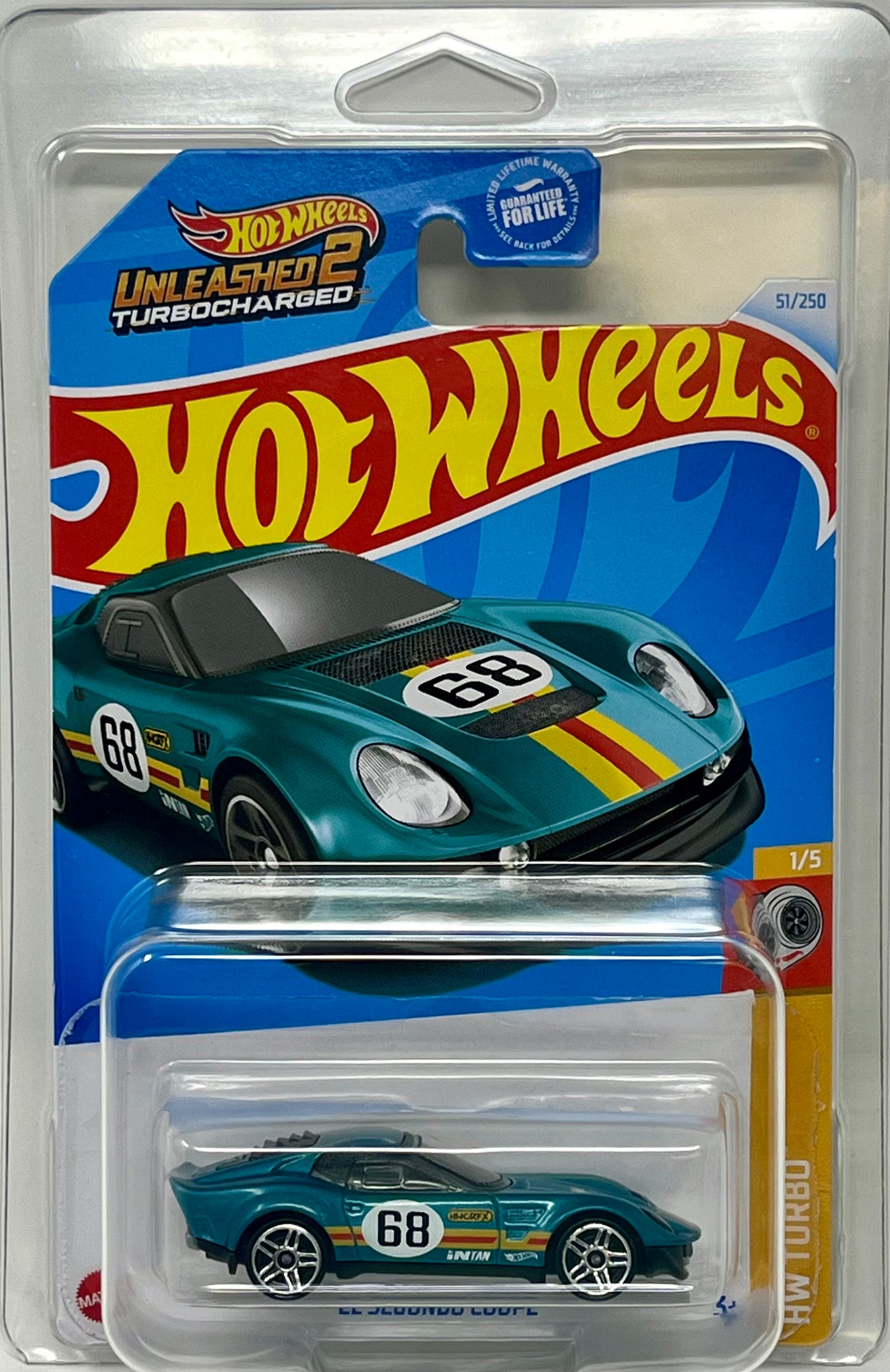 Hot Wheels El Segundo Coupe Teal HW Turbo 51/250 With Protector
