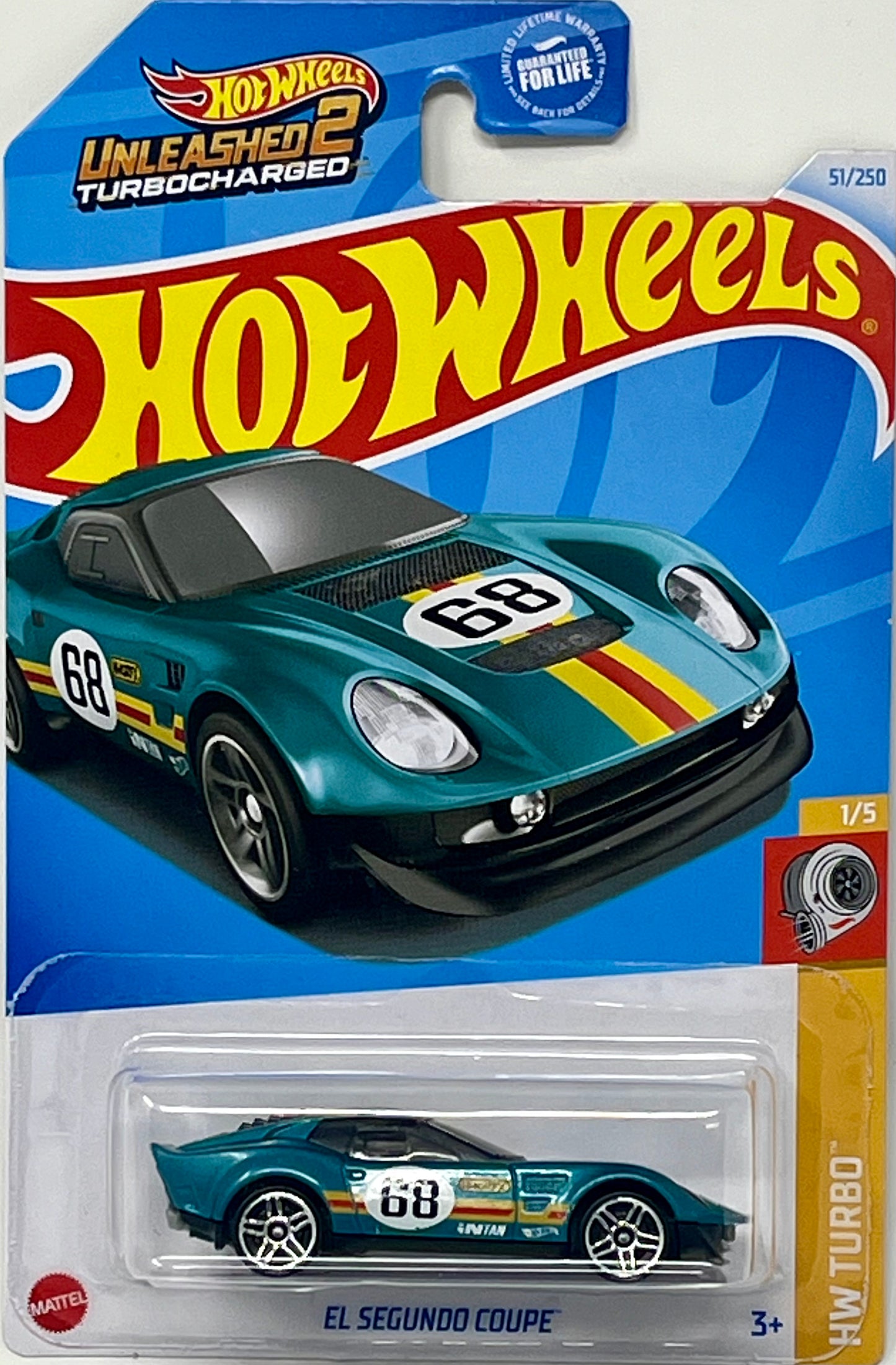 Hot Wheels El Segundo Coupe Teal HW Turbo 51/250 With Protector