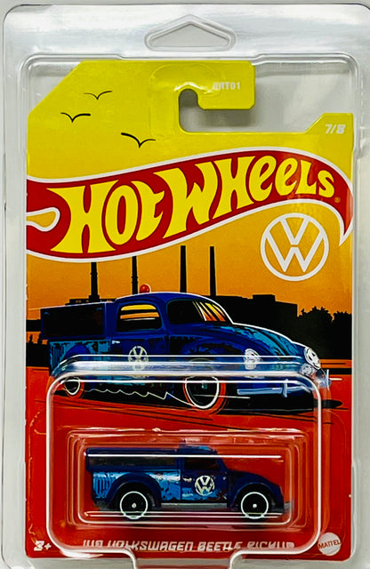 Hot Wheels Blue '49 Volkswagen Beetle Pickup With Protector