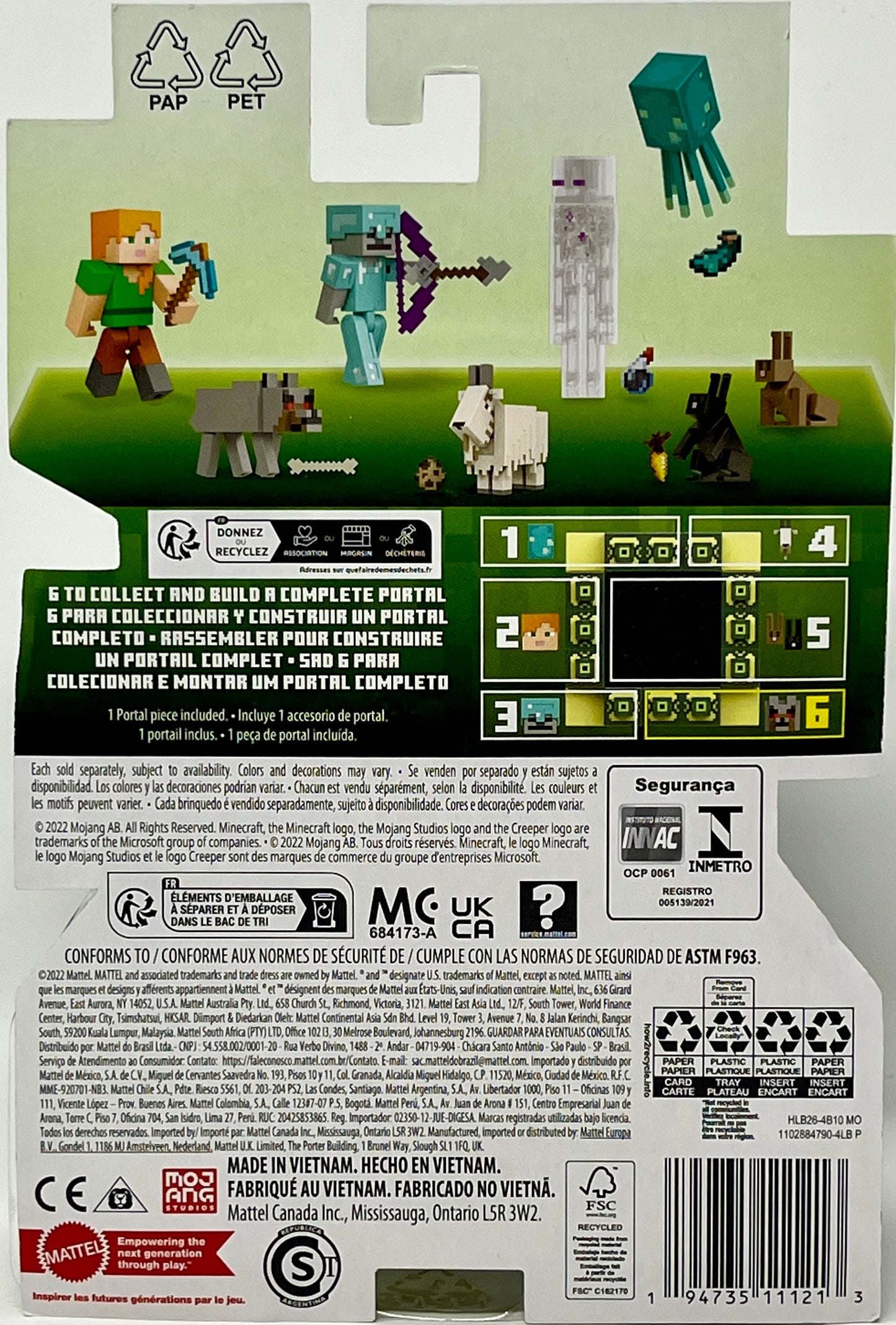 2023 Minecraft Build-a-Portal Action Figure: Hostile Wolf