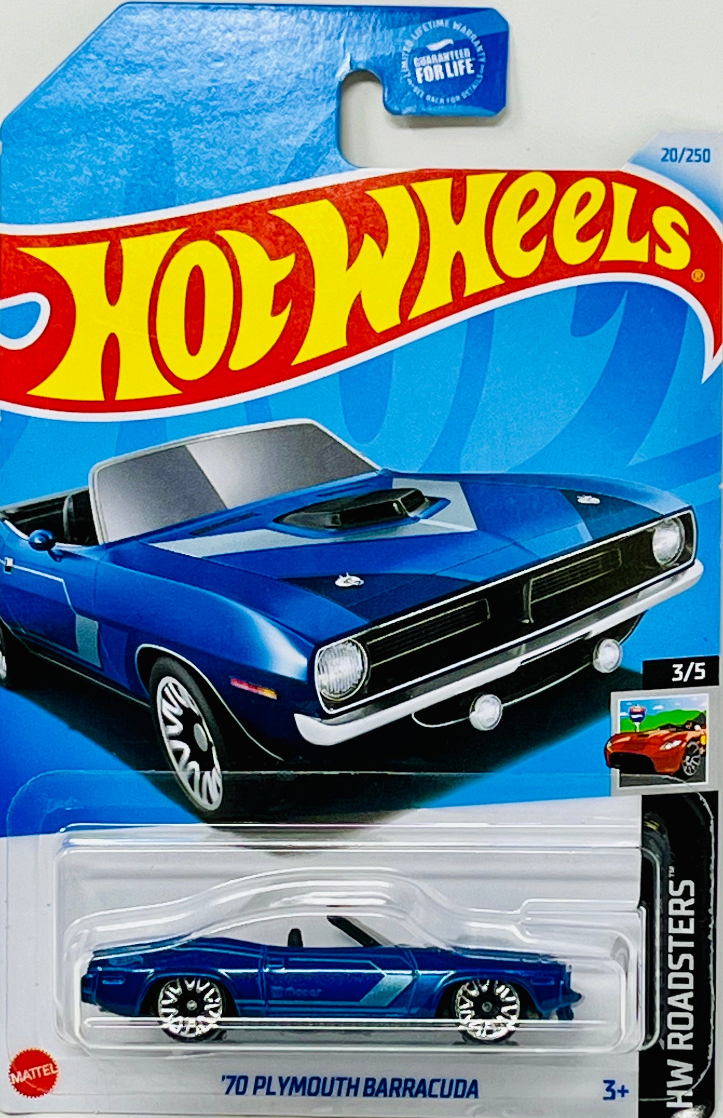 2024 Hot Wheels 20/250 '70 Plymouth Barracuda HW Roadsters 3/5 Blue